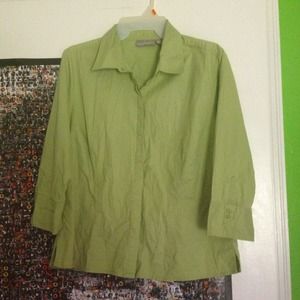 Light green button up shirt