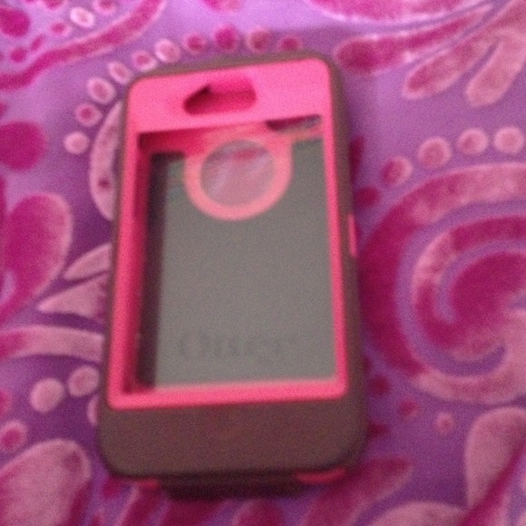 iPhone 4/4s otter box defender case pink/maroon
