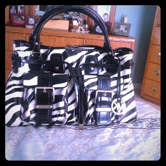 Black and white Zebra Michael Kors purse