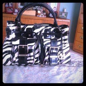 Black and white Zebra Michael Kors purse