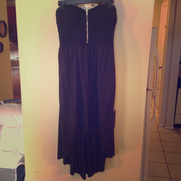 Full Tilt black mid length high low dress.