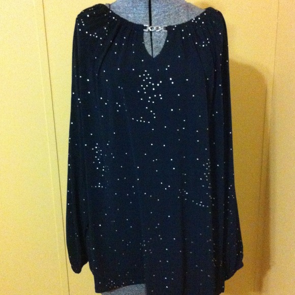 Super nice black blouse with studded detail