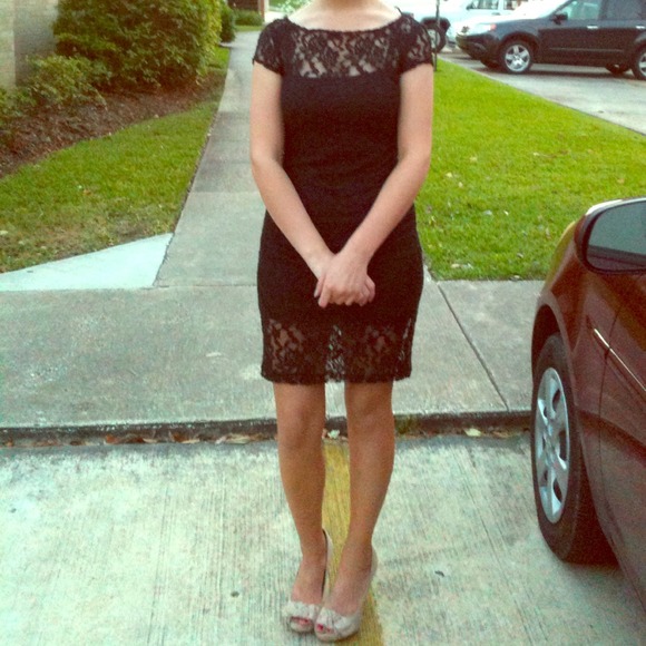 Black Lace Semiformal dress