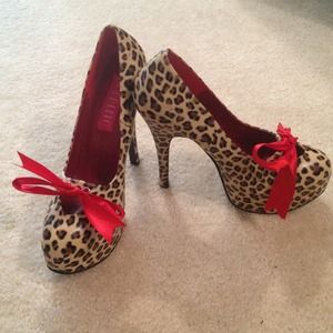 Leopard high heels