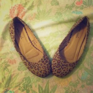 Wet seal cheetah print flats