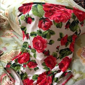 Rose print one piece swimsuit