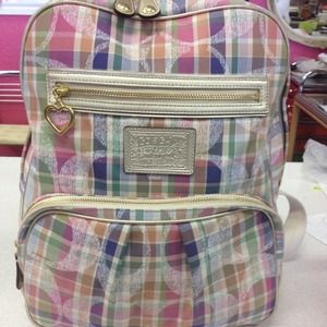 RESERVED TRADE Coach Plaid Backpack