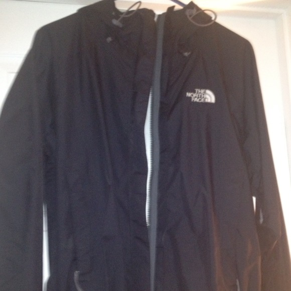 Black Northface shell jacket.
