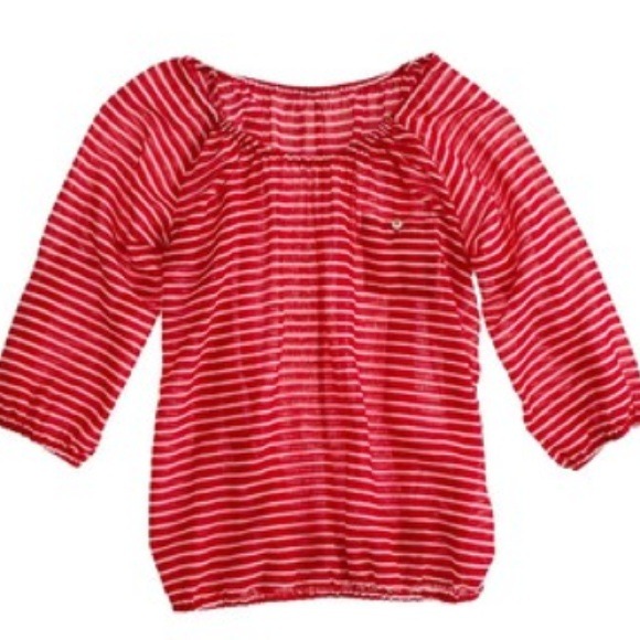 J. Crew Whisper Gauze Peasant Blouse. Size Large.