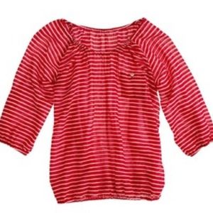 J. Crew Whisper Gauze Peasant Blouse. Size Large.