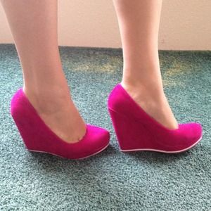Hot Pink Wedges
