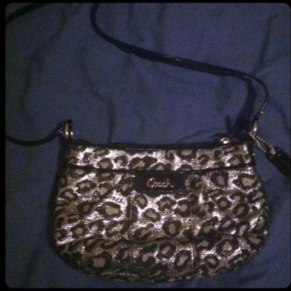 ⛔🚫Sold🚫⛔coach leopard ocelot cross bodybag
