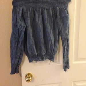 Denim crinkle shirt