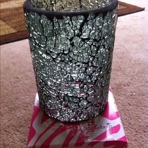 Pink Zebra Glass Candle Shade