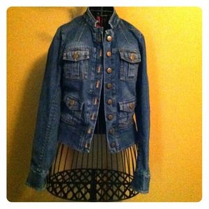 Military Style Denim Jacket