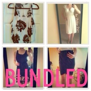 High low tank, Gap skirt& dress, F21 vintage dress