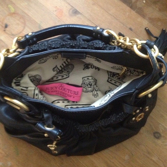 Black Juicy Couture hand bag and black wallet. - Picture 2 of 4