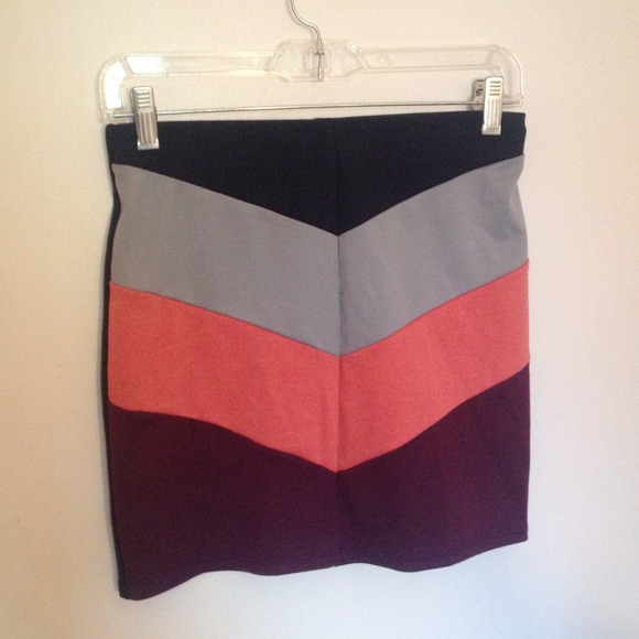 Colorful Body Con Skirt