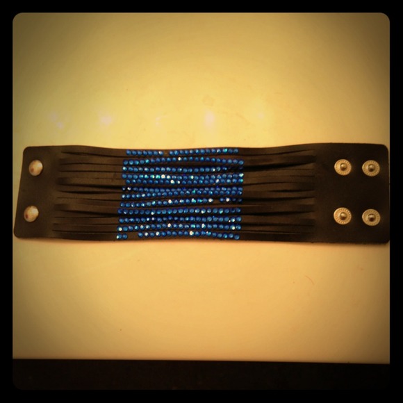 Blue sparkle Wrist cuff