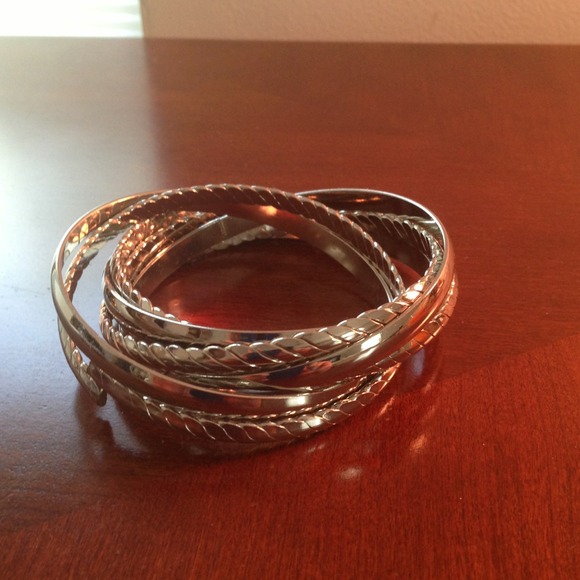 SOLD. Silver bangle bracelets