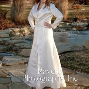 Formal long satin coat.  Trade with @kmasse