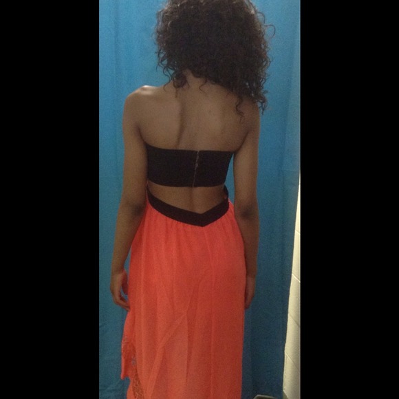 Hi low Coral Dress - Picture 2 of 2
