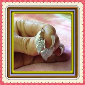 Pavè Heart Earrings