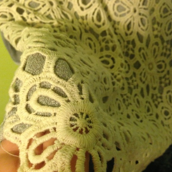 Crochet Overlay Raglan Top - Picture 3 of 4