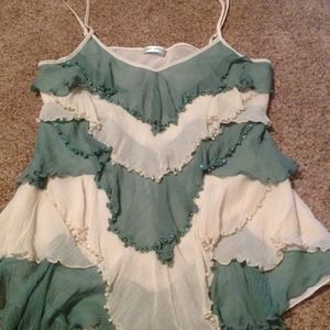 Tiered tank with beads and sequins! Jr L.