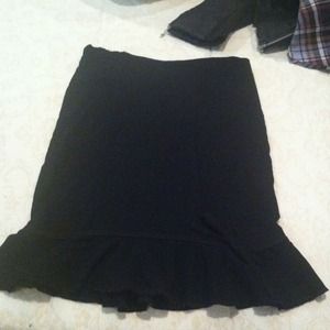 Black knee length skirt