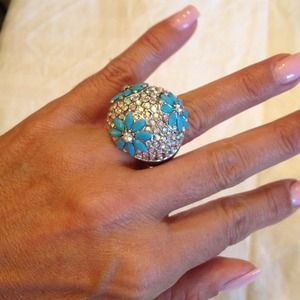 Silver and turquoise ring