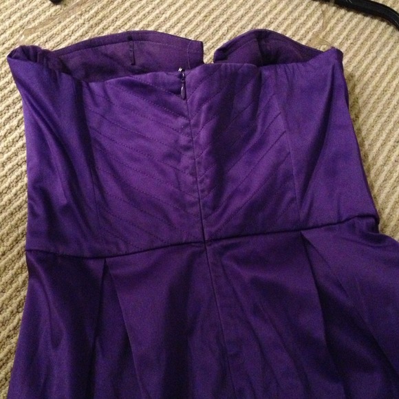 Purple F21 Molded Cup Strapless Dress - Picture 3 of 3