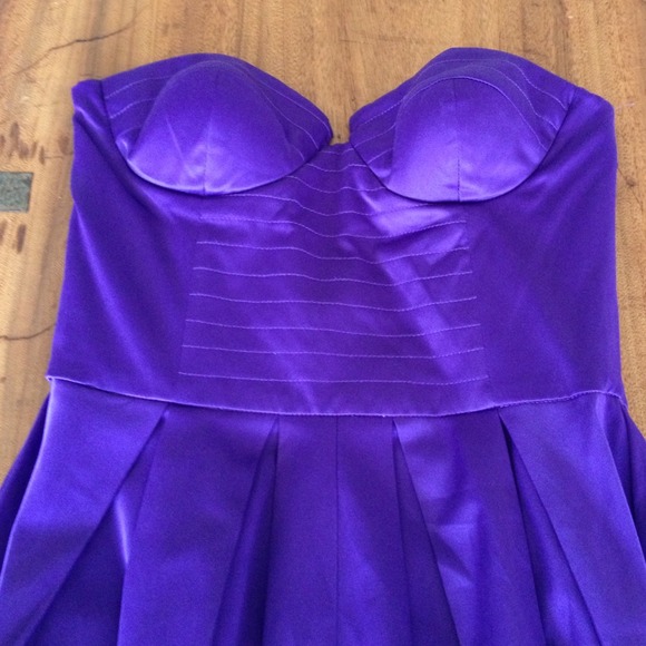 Purple F21 Molded Cup Strapless Dress - Picture 2 of 3