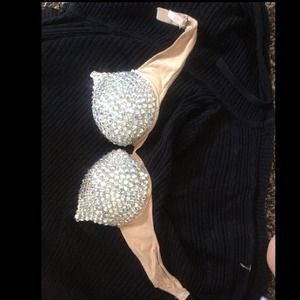 Costume bra crystal embellished