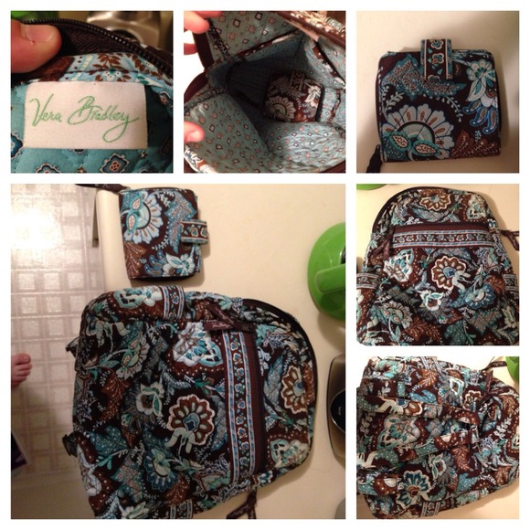 NWOT Vera Bradley Backpack Purse & Wallet