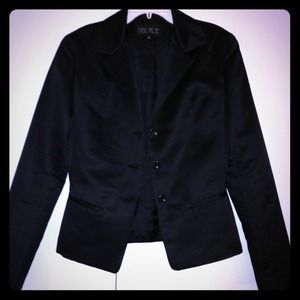 Black Satin Blazer