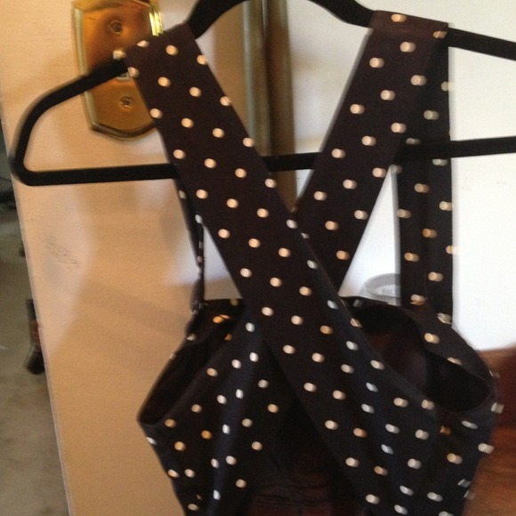 Vintage 80's black and white polka dot sun dress - Picture 3 of 3