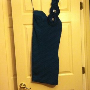 Teal cocktail dress