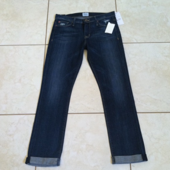 Hudson Tilda Midrise cuff straight jeans