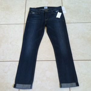 Hudson Tilda Midrise cuff straight jeans