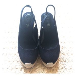 Braided Slingback Wedge