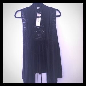 Black Lace Vest *NWT*