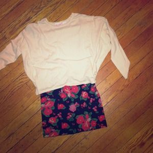 Forever 21 cotton floral skirt
