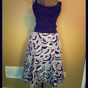 Black & White Flared Skirt