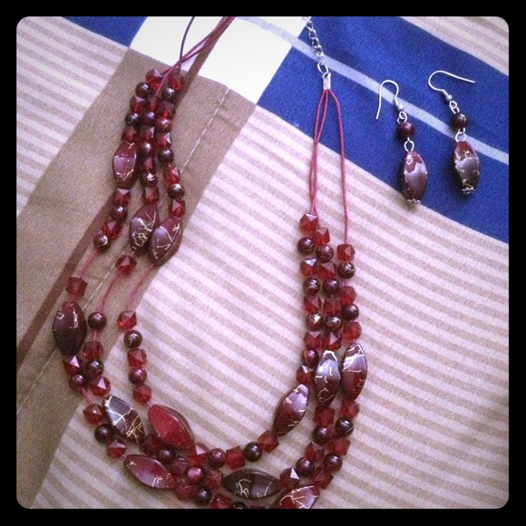 Necklace with matching earrings