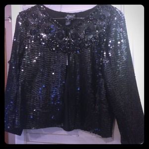 Black short sequence jacket