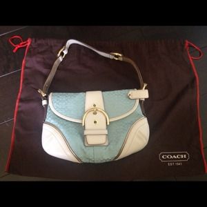 Coach Soho Mini Signature Buckle Flap Handbag
