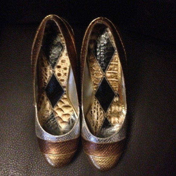 Gold, Bronze, and Silver shoes