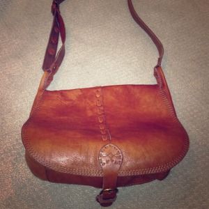 Lucky Brand Leather Saddle Bag