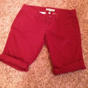 Abercrombie & Fitch red Bermuda shorts